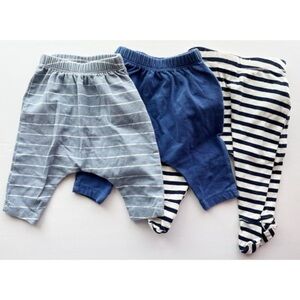 Old Navy • Baby 0-3 Month 3 Pack Casual Pants Navy Grey